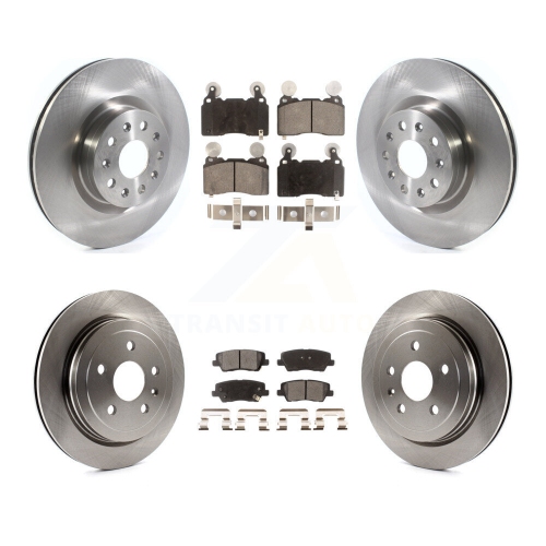 TRANSIT AUTO  Front Rear Brake Rotors Ceramic Pad Kit for 15 Cadillac Cts With Performance Lining K8T-104233