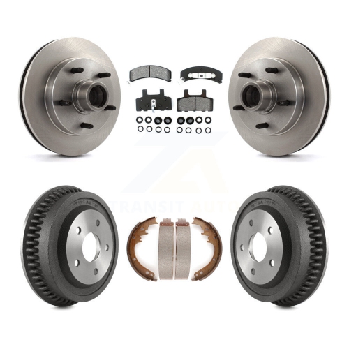 TRANSIT AUTO  Front Rear Disc Brake Rotor Semi-Metallic Pad & Drum Kit for 1994-1999 Dodge Ram 1500 Rwd K8S-103491