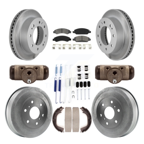 Front Rear Coat Brake Rotor Semi-Metallic Pad Drum Kit For Chevrolet Silverado 1500 KGS-101754