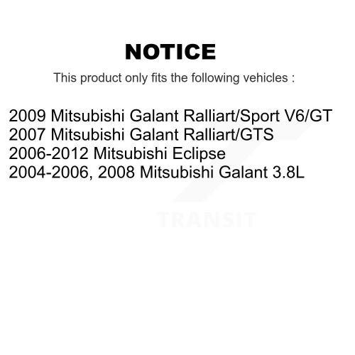 Front Coated Disc Brake Rotors And Ceramic Pads Kit For Mitsubishi Eclipse Galant KGA-100750