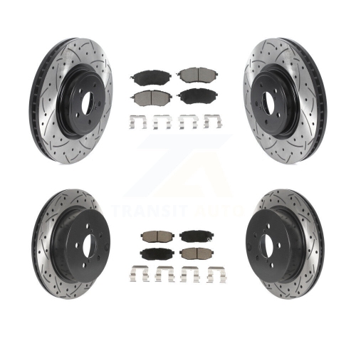 Ensemble de plaquettes en céramique pour disque de frein à fente pour perceuse arrière avant pour Subaru Forester 2,0&nbsp;L KDC-100445 2014-2018