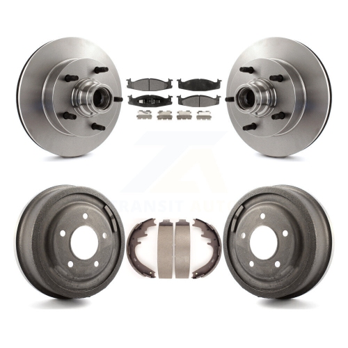 Plaquettes et tambours de frein arrière avant en céramique pour Ford E-150 Econoline ABS 97-99 K8T-103775 2 roues