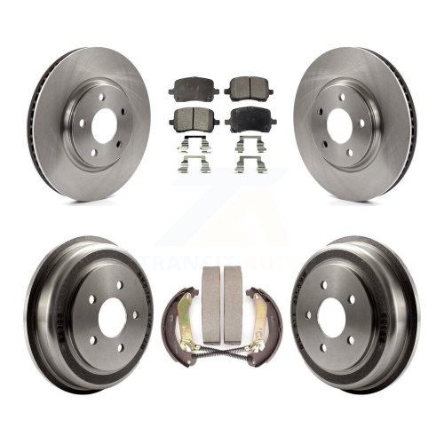 Front Rear Disc Brake Rotors Ceramic Pads And Drum Kit For Chevrolet Malibu K8T-104024