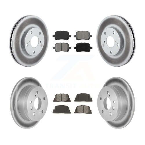 Rotor de frein à disque à revêtement arrière avant et ensemble de plaquettes semi-métalliques pour Toyota Camry Lexus ES300 KGS-100728