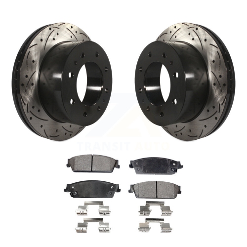 Kit de plaquettes en céramique pour disque de frein à fente pour perceuse arrière pour Chevrolet Silverado 1500 hybride KDT-100441 2011