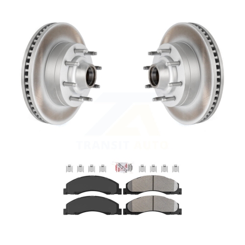 Front Coat Brake Rotors Semi-Metallic Pad Kit For Ford E-350 Super Duty E-250 E-150 E-450 KGA-104437