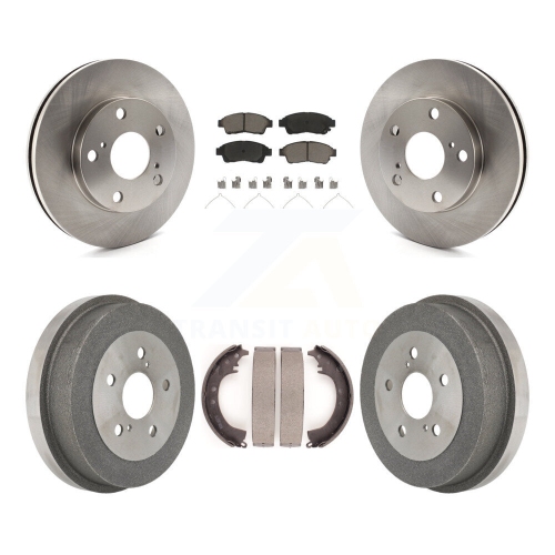 Front Rear Disc Brake Rotors Ceramic Pads And Drum Kit For Toyota Camry 2.2L K8C-102386