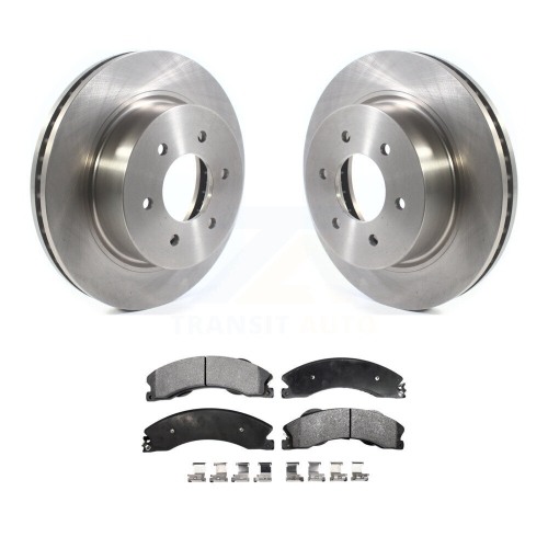 Front Disc Brake Rotors And Semi-Metallic Pads Kit For 2016-2024 Nissan TITAN XD K8F-102673