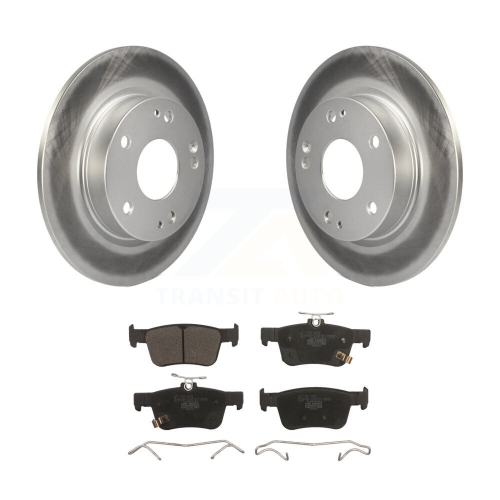 Rear Coated Disc Brake Rotors And Ceramic Pads Kit For Honda Civic KGT-101674