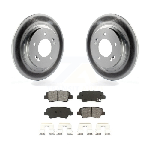 Rear Coat Brake Rotor Semi-Metallic Pad Kit For Kia Optima Hyundai Sonata Soul EV Cadenza KGS-101475
