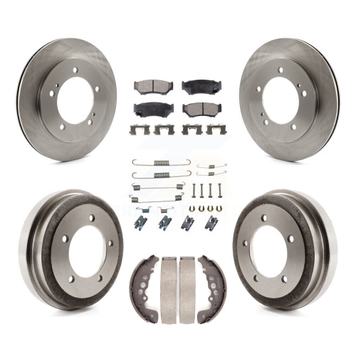 TRANSIT AUTO  Front Rear Brake Rotor Ceramic Pad And Drum Kit (7PC) for Chevrolet Tracker Suzuki Vitara K8T-102356