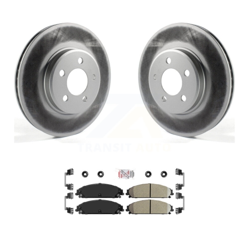 TRANSIT AUTO  Front Coated Disc Brake Rotor & Ceramic Pad Kit for Dodge Charger Chrysler 300 Challenger Kga-100101