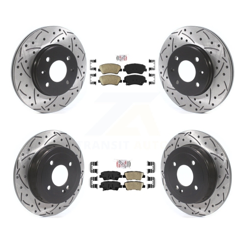 Disques de frein à disque à fente recouverts de plaquettes de céramique à l'avant pour Hyundai accent Kia Rio KDA-101815