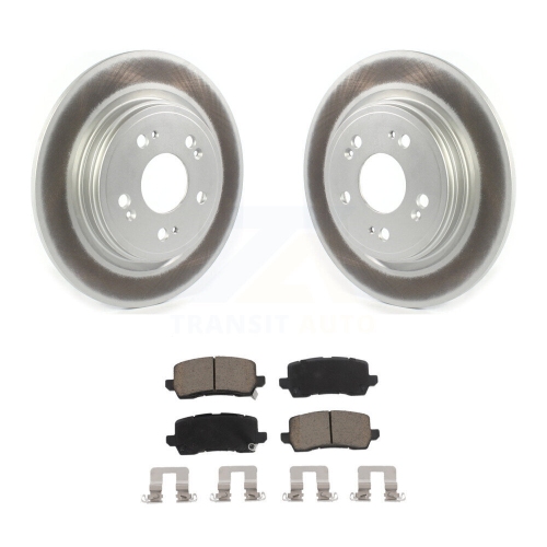 Rear Coated Disc Brake Rotors And Ceramic Pads Kit For 2014-2020 Acura RLX KGC-101472