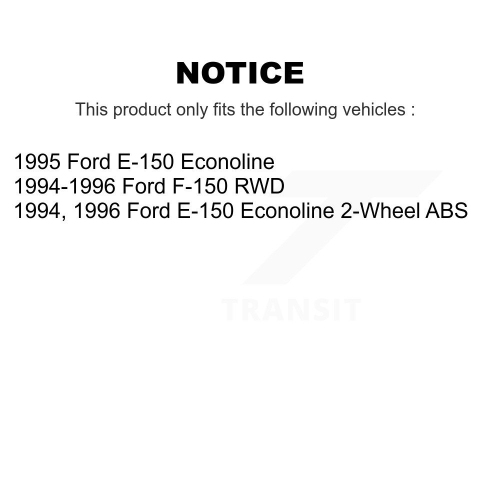 Disques de frein avant arrière semi-métalliques et tambour pour Ford F-150 E-150 Econoline K8S-102190