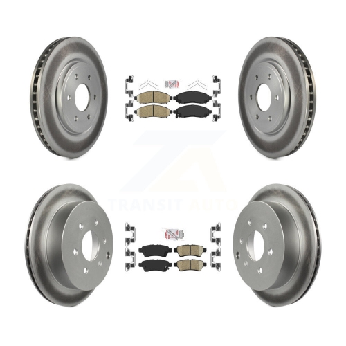 Plaquettes de frein avant arrière en céramique et disques de frein enduits pour Nissan Xterra KGA-104741 2006-2007