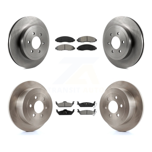 Front Rear Disc Brake Rotors And Semi-Metallic Pads Kit For 2003-2004 Dodge Dakota K8S-100983