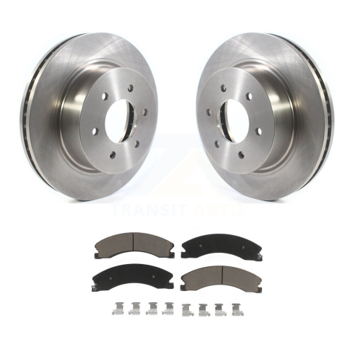 Front Disc Brake Rotors And Ceramic Pads Kit For 2016-2024 Nissan TITAN XD K8C-100685