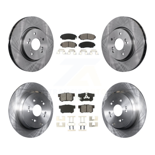 TRANSIT AUTO  Front Rear Disc Brake Rotors And Semi-Metallic Pads Kit for Honda Cr-V Acura Rdx K8S-101341