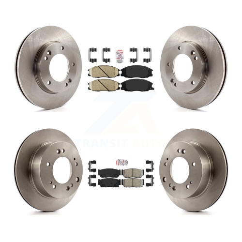 Front Ceramic Rear Semi-Metallic Pads And Disc Brake Rotors Kit For 2007-2009 Kia Sorento K8A-103625