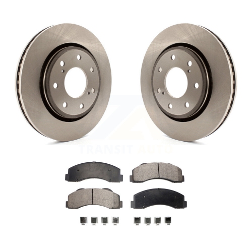 Ensemble disque de frein avant et plaquettes semi-métalliques pour Ford F-150 2010-2014 et roues à 7 écrous K8F-100166