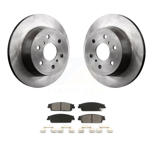 Rear Brake Rotors Semi-Metallic Pad Kit For Chevrolet GMC Sierra 1500 Silverado Avalanche K8S-101551