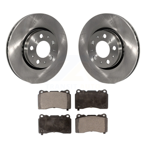 Front Brake Rotor Ceramic Pad Kit For 2005-2007 Volvo V70 With 286mm Diameter K8T-100372