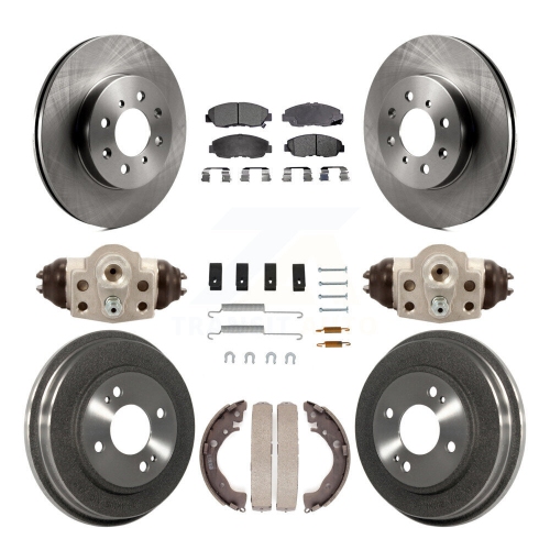 Front Rear Disc Brake Rotors Semi-Metallic Pads And Drum Kit For Honda Insight K8F-102457