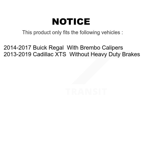 Disques de frein avant et plaquettes semi-métalliques pour Cadillac XTS Regal K8S-100067 de Buick