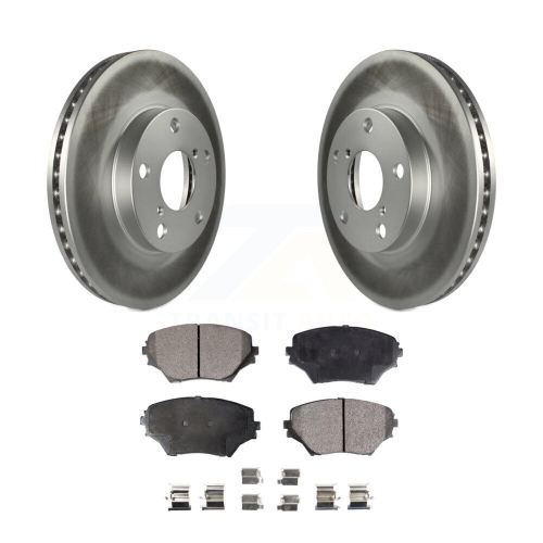 Front Coated Disc Brake Rotors And Semi-Metallic Pads Kit For Toyota RAV4 KGF-100243