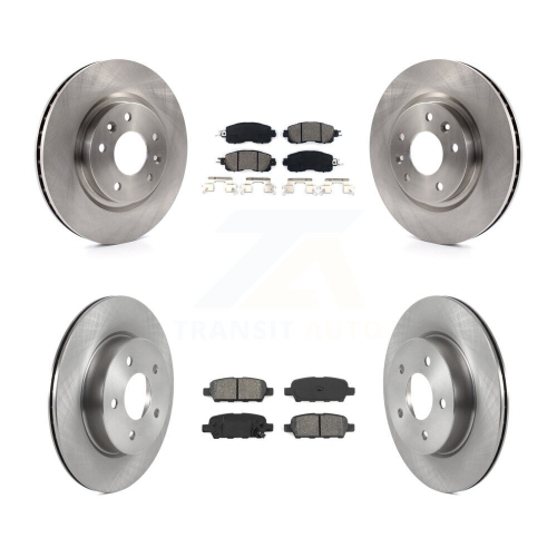 TRANSIT AUTO  Front Rear Brake Rotors Semi-Metallic Pad Kit for Nissan Leaf With Electric Parking K8S-103536