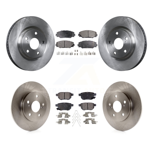 Front Rear Brake Rotors & Ceramic Pad Kit For Toyota Matrix Pontiac Vibe Corolla iM Scion K8T-101368