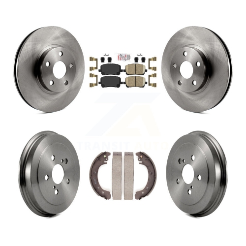 Front Rear Disc Brake Rotors Ceramic Pads And Drum Kit For Toyota Corolla K8A-104995