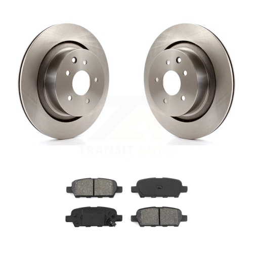 Rear Brake Rotors & Semi-Metallic Pad Kit For INFINITI G35 Q60 With Single Piston Caliper K8S-101878