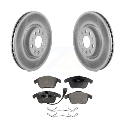 TRANSIT AUTO  Front Coat Disc Brake Rotors Ceramic Pad Kit for Volkswagen Tiguan Passat Audi Q3 Quattro Kgt-100346