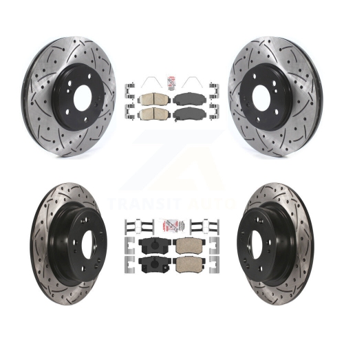Plaquettes en céramique à l'avant et ensemble de disques de frein perforés avec enduit pour Honda Accord KDA-102426