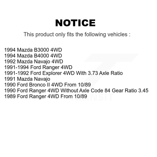 Front Brake Rotor Semi-Metallic Pad Kit For Ford Ranger Mazda B4000 Explorer B3000 Bronco K8S-100695