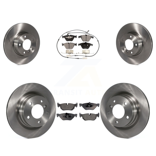 TRANSIT AUTO  Front Rear Disc Brake Rotors And Semi-Metallic Pads Kit for Bmw 328I K8F-101356