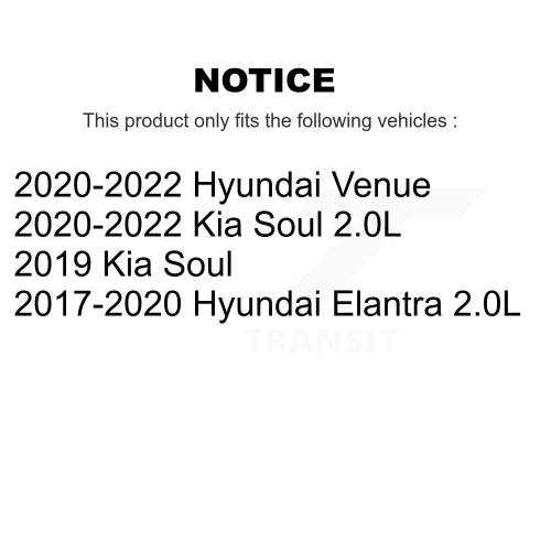 Rear Coated Disc Brake Rotors And Ceramic Pads Kit For Hyundai Elantra Venue Kia Soul KGT-101634