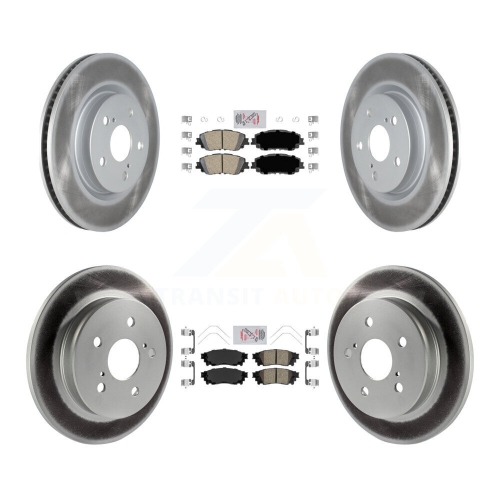 TRANSIT AUTO  Front Rear Ceramic Pad & Coated Brake Rotor Kit for Toyota Rav4 Camry Corolla Cross Lexus Kga-101213