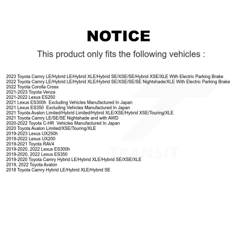 Front Rear Ceramic Pad & Coated Brake Rotor Kit For Toyota RAV4 Camry Corolla Cross Lexus KGA-101213