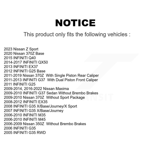 Rear Coat Brake Rotor Ceramic Pad Kit For INFINITI Nissan Maxima G37 QX50 EX35 370Z G35 Z KGC-101488