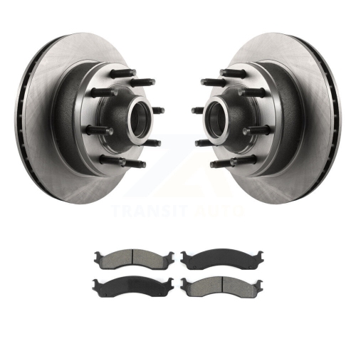 Front Brake Rotors & Semi-Metallic Pad Kit For Ford E-350 Super Duty E-250 Econoline Club K8S-100700