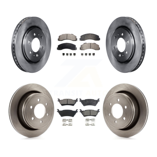 TRANSIT AUTO  Front Rear Disc Brake Rotors And Ceramic Pads Kit for Ford F-150 K8T-100953