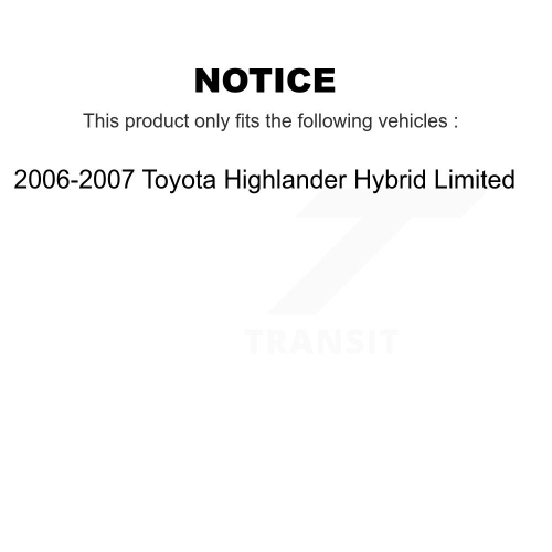 Disque de frein arrière avant et tampon en céramique pour Toyota Highlander Hybrid Limited K8T-104179 2006-2007