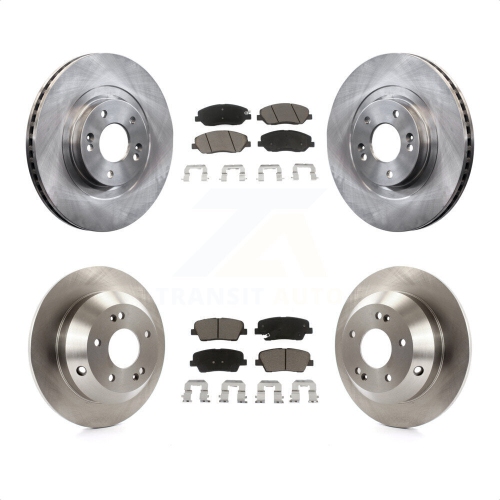 TRANSIT AUTO  Front Rear Disc Brake Rotors And Ceramic Pads Kit for 2013-2016 Hyundai Santa Fe Xl 3.3L K8C-101381