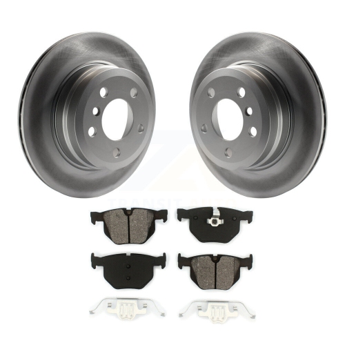 TRANSIT AUTO  Rear Coated Disc Brake Rotors And Semi-Metallic Pads Kit for Bmw X5 X6 Kgs-101406