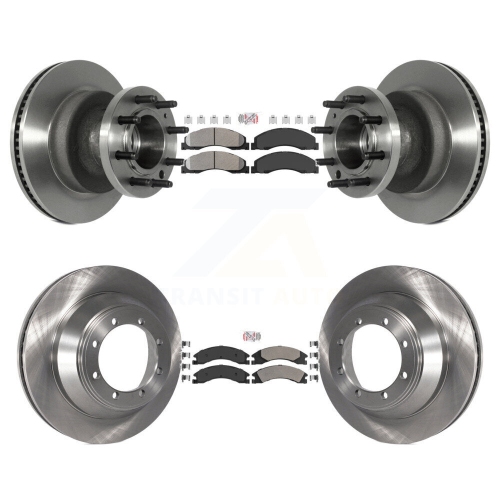 TRANSIT AUTO  Front Rear Semi-Metallic Pad Disc Brake Rotor Kit for Ford E-450 Super Duty Diesel Engine K8A-105820