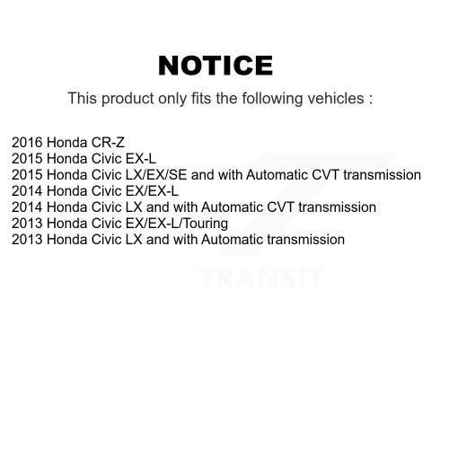 Disques de frein avant recouverts et plaquettes en céramique pour Honda Civic CR-Z KGA-100766