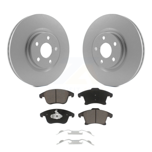 Front Coat Disc Brake Rotors Ceramic Pad Kit For Ford Police Responder Hybrid SSV Plug-In KGC-100234